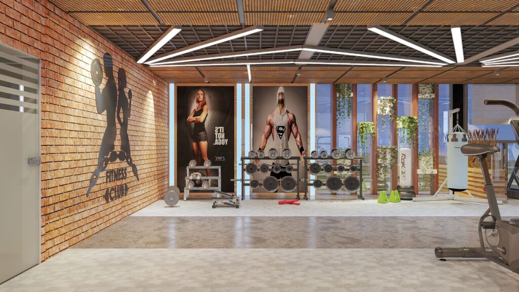 3D Interior visualization of gym